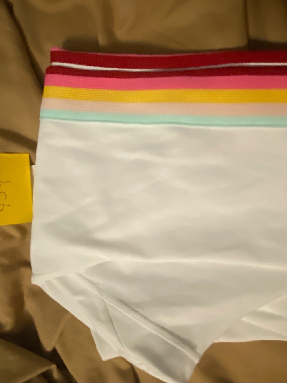 Spiritual Gangster NWT High-Waist White leggings with Rainbow Stripe down sides